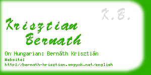 krisztian bernath business card